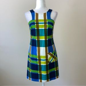 NWT Trina Turk Plaid Mini Dress Multi Color 2